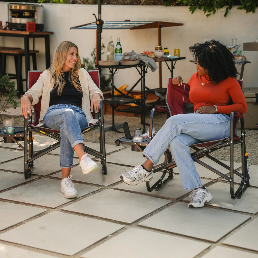 Smooth Motion Freestyle Rocker XL with Side Table - Choice 836 - RoadTrip Rocker Smooth Motion Camp Chair Detail