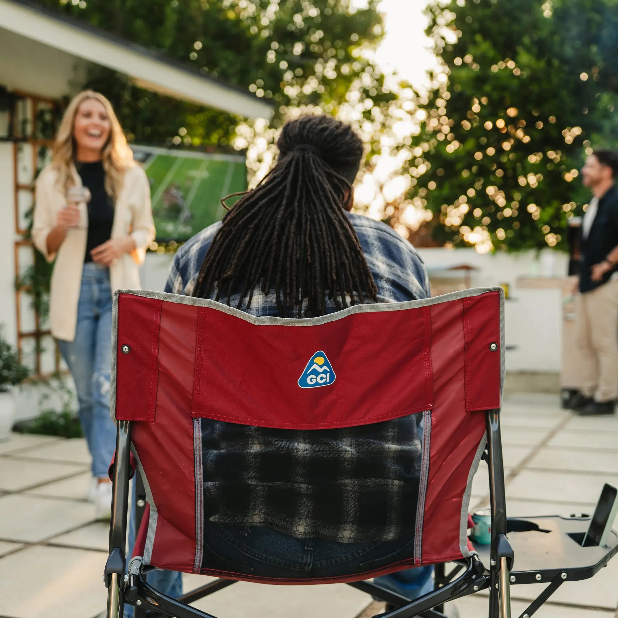 Smooth Motion Freestyle Rocker XL with Side Table - Choice 836 - RoadTrip Rocker Smooth Motion Camp Chair Detail
