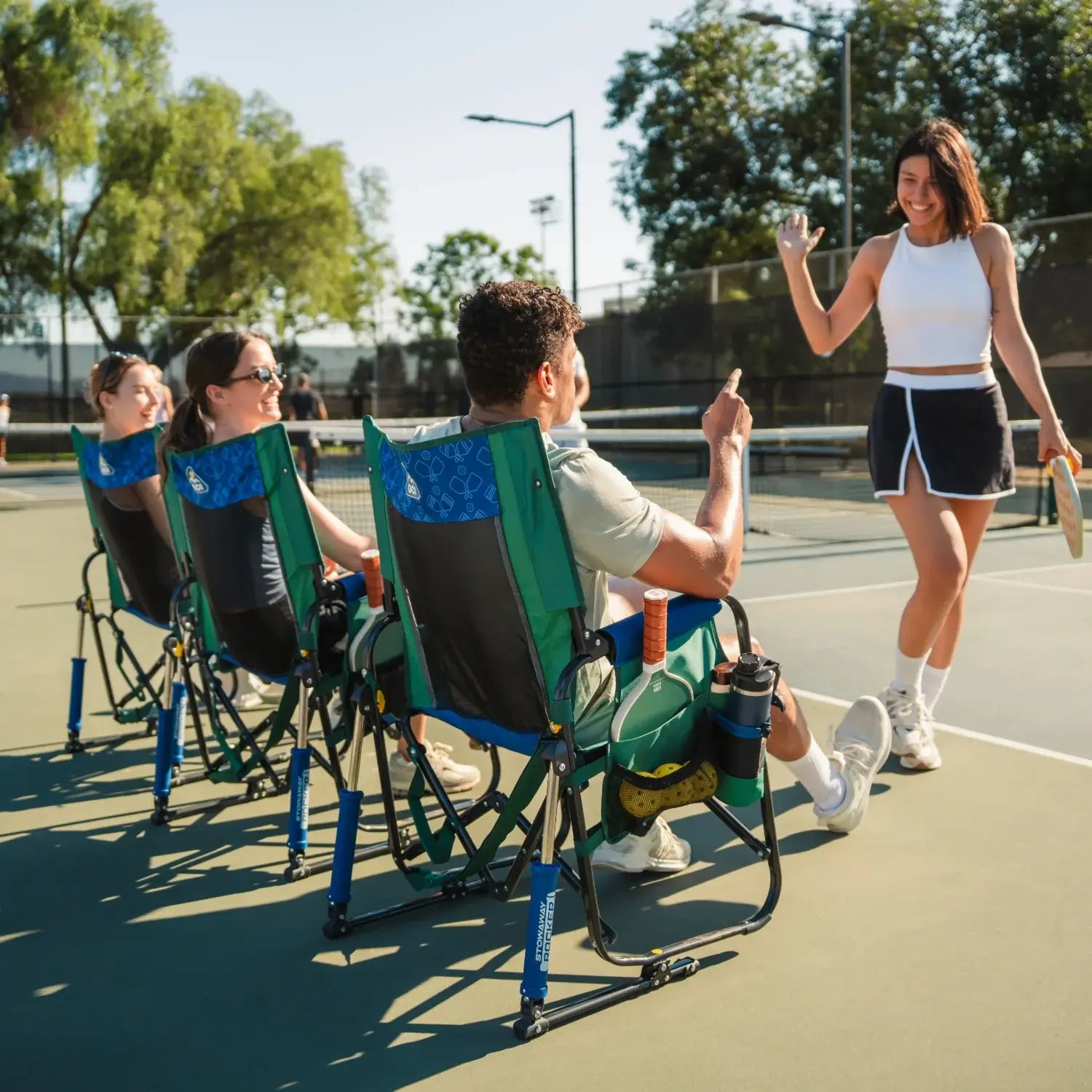 Premium All-Weather Stowaway Rocker - Choice 794 - Freestyle Rocker Portable Outdoor Folding Chair Detail