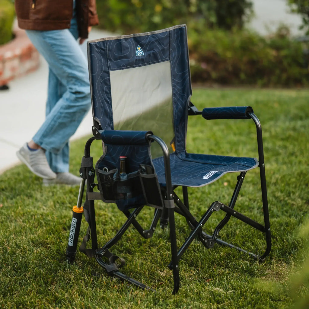 Premium All-Weather Stowaway Rocker - Choice 794 - Freestyle Rocker Portable Outdoor Folding Chair Detail