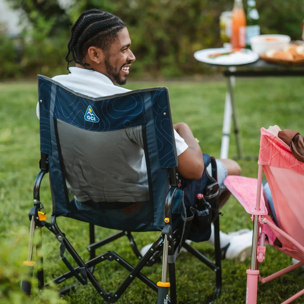 Premium All-Weather Stowaway Rocker - Choice 794 - Freestyle Rocker Portable Outdoor Folding Chair Detail