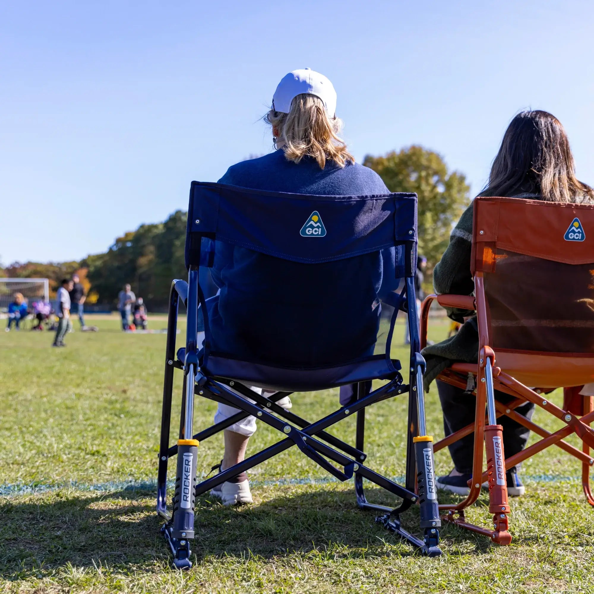 Patented Spring-Action Freestyle Rocker Elite - Choice 460 - Heavy-Duty Kickback Rocker with Beverage Holder Detail