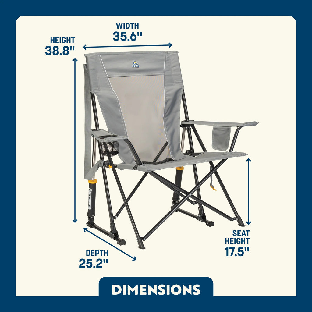 Smooth Motion Comfort Pro Rocker - Choice 375 - Freestyle Rocker Portable Outdoor Folding Chair Detail