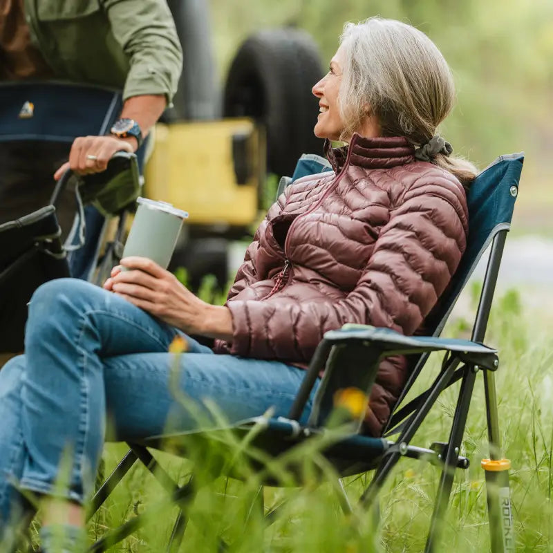 Smooth Motion Kickback Rocker - Choice 345 - Freestyle Rocker Portable Outdoor Folding Chair Detail