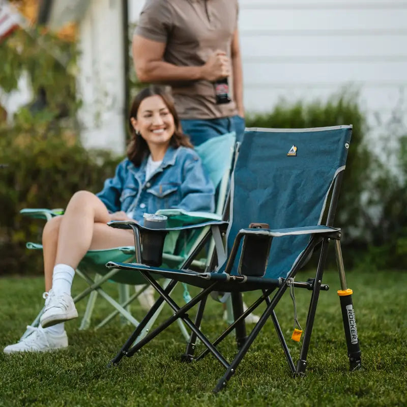 Smooth Motion Kickback Rocker - Choice 345 - Freestyle Rocker Portable Outdoor Folding Chair Detail