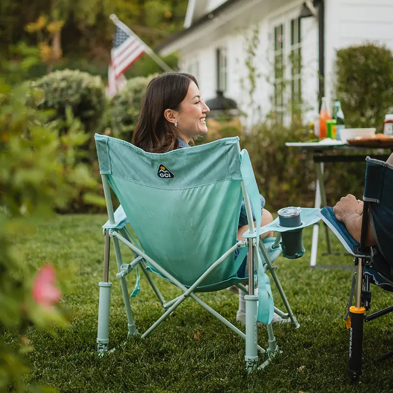 Smooth Motion Kickback Rocker - Choice 345 - Freestyle Rocker Portable Outdoor Folding Chair Detail