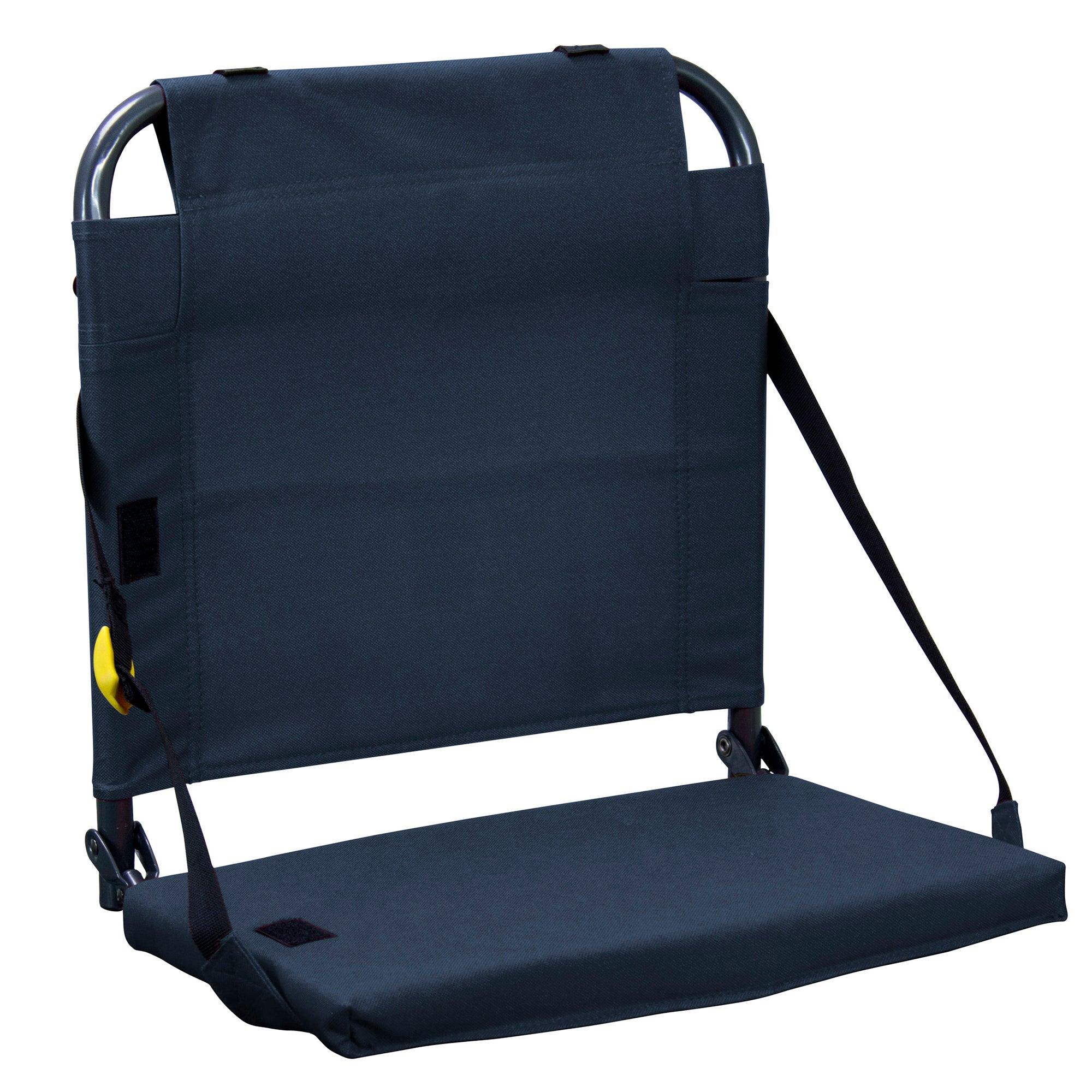 Secure-Hook BleacherBack - Choice 696 - Ergonomic Portable Stadium Seat for Sports Events - Navy