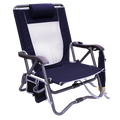Lightweight Messenger Bi-Fold Slim Event Chair - Choice 334 - Space-Saving Micro-Folding Chair for Backpacking - Indigo