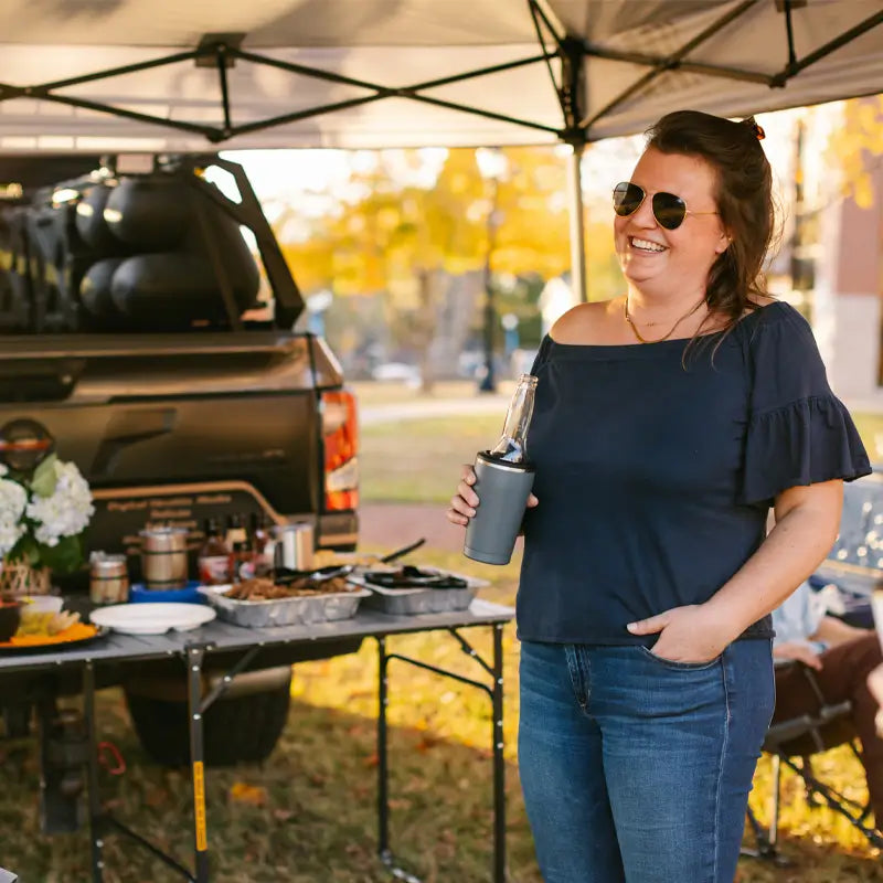 Portable Staging Slim-Fold Table XL - Choice 651 - Multi-Functional Heavy-Duty Grilling Table Counter Detail