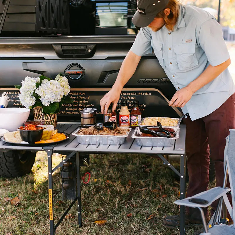 Slim-Fold Slim-Fold Table - Choice 196 - Multi-Functional Heavy-Duty Grilling Table Counter Detail