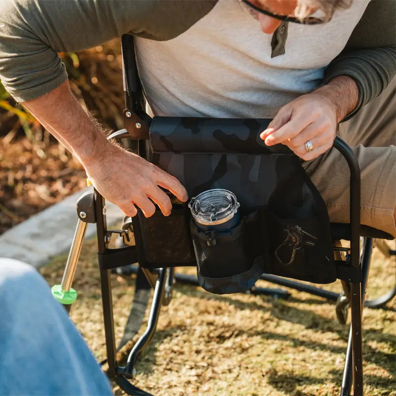 Premium All-Weather Stowaway Rocker - Choice 794 - Freestyle Rocker Portable Outdoor Folding Chair Detail