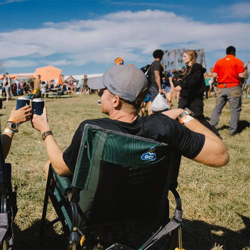 Premium All-Weather Stowaway Rocker - Choice 794 - Freestyle Rocker Portable Outdoor Folding Chair Detail