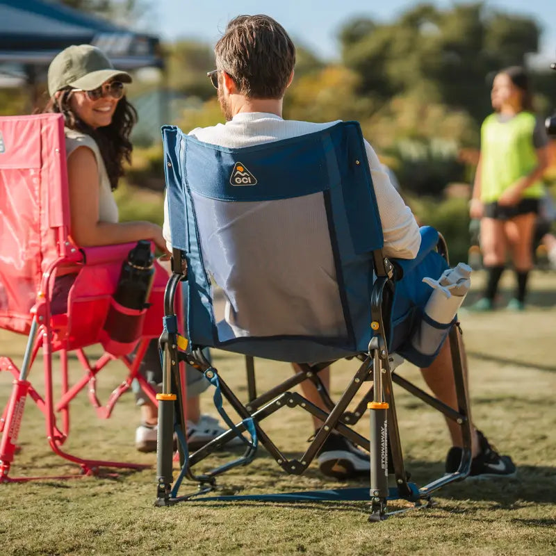 Premium All-Weather Stowaway Rocker - Choice 794 - Freestyle Rocker Portable Outdoor Folding Chair Detail