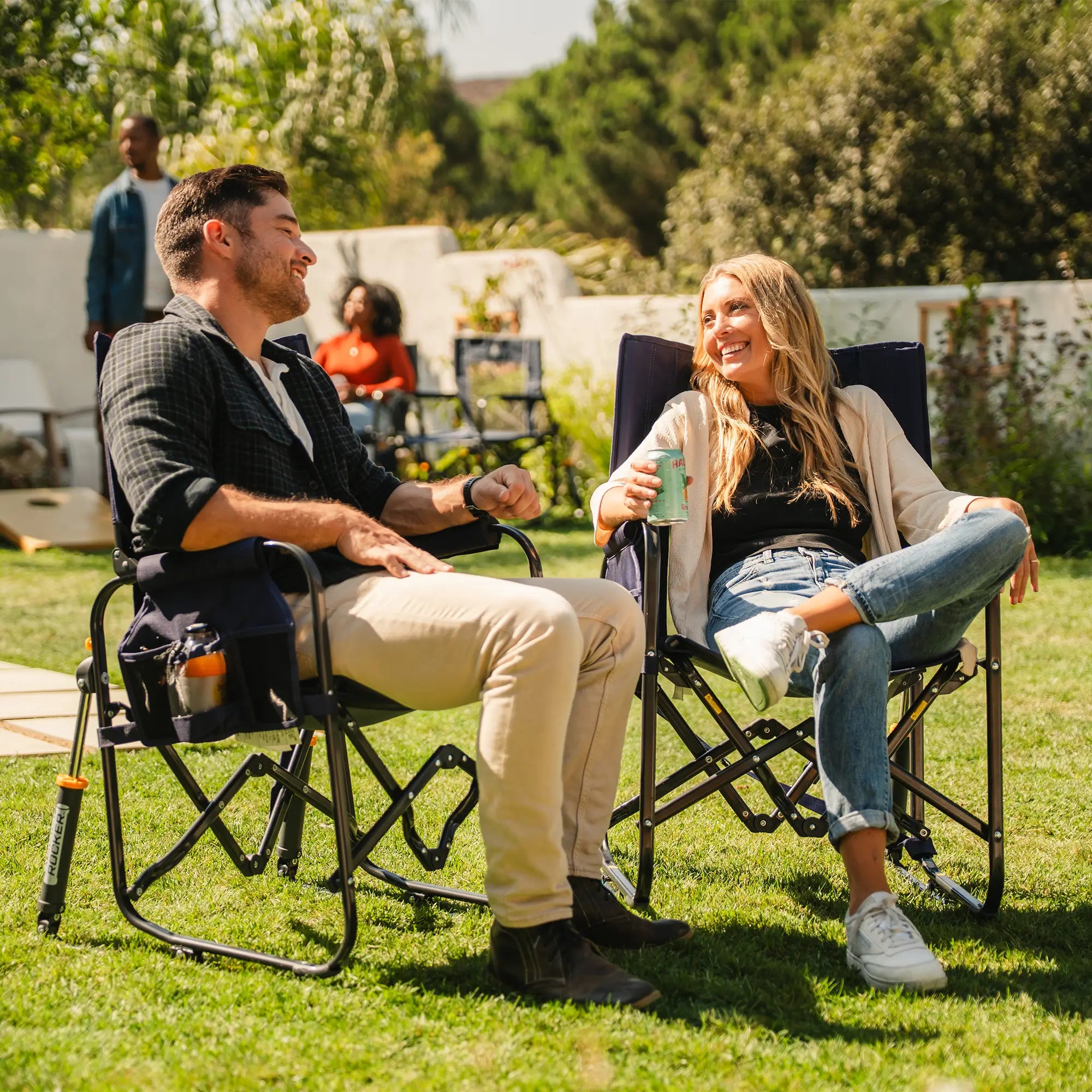 Premium All-Weather Stowaway Rocker - Choice 794 - Freestyle Rocker Portable Outdoor Folding Chair Detail