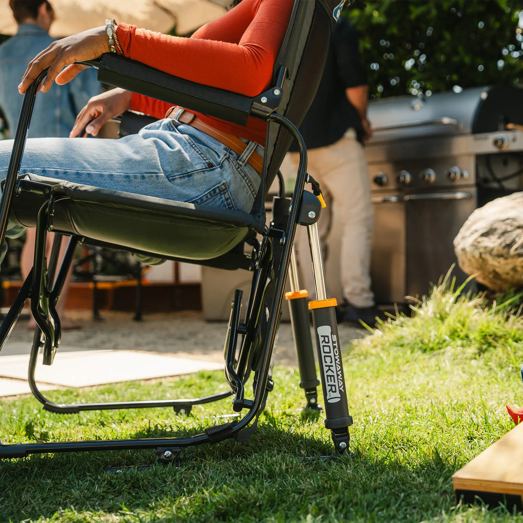 Premium All-Weather Stowaway Rocker - Choice 794 - Freestyle Rocker Portable Outdoor Folding Chair Detail