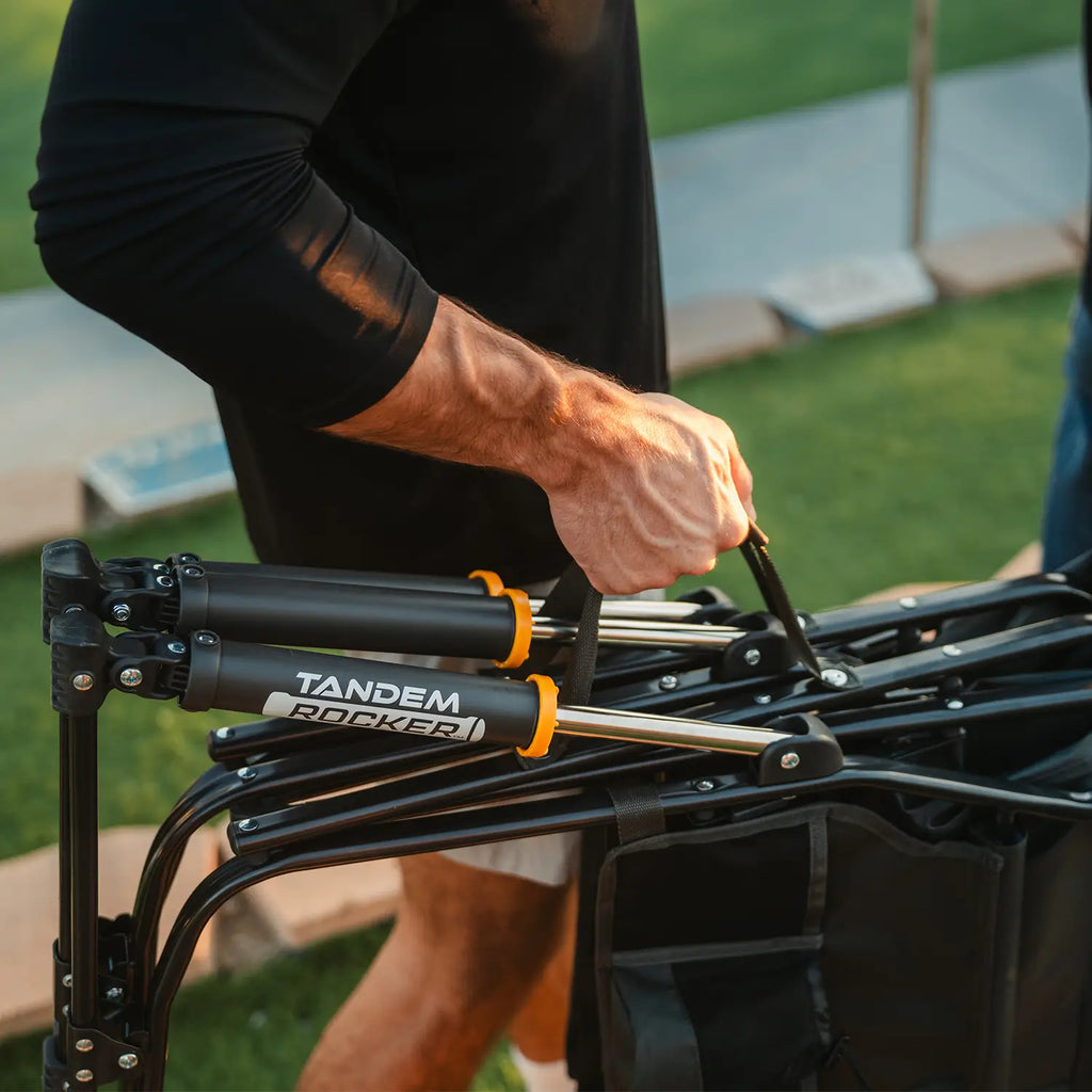 Luxury Camp Tandem Rocker - Choice 227 - Heavy-Duty Kickback Rocker with Beverage Holder Detail