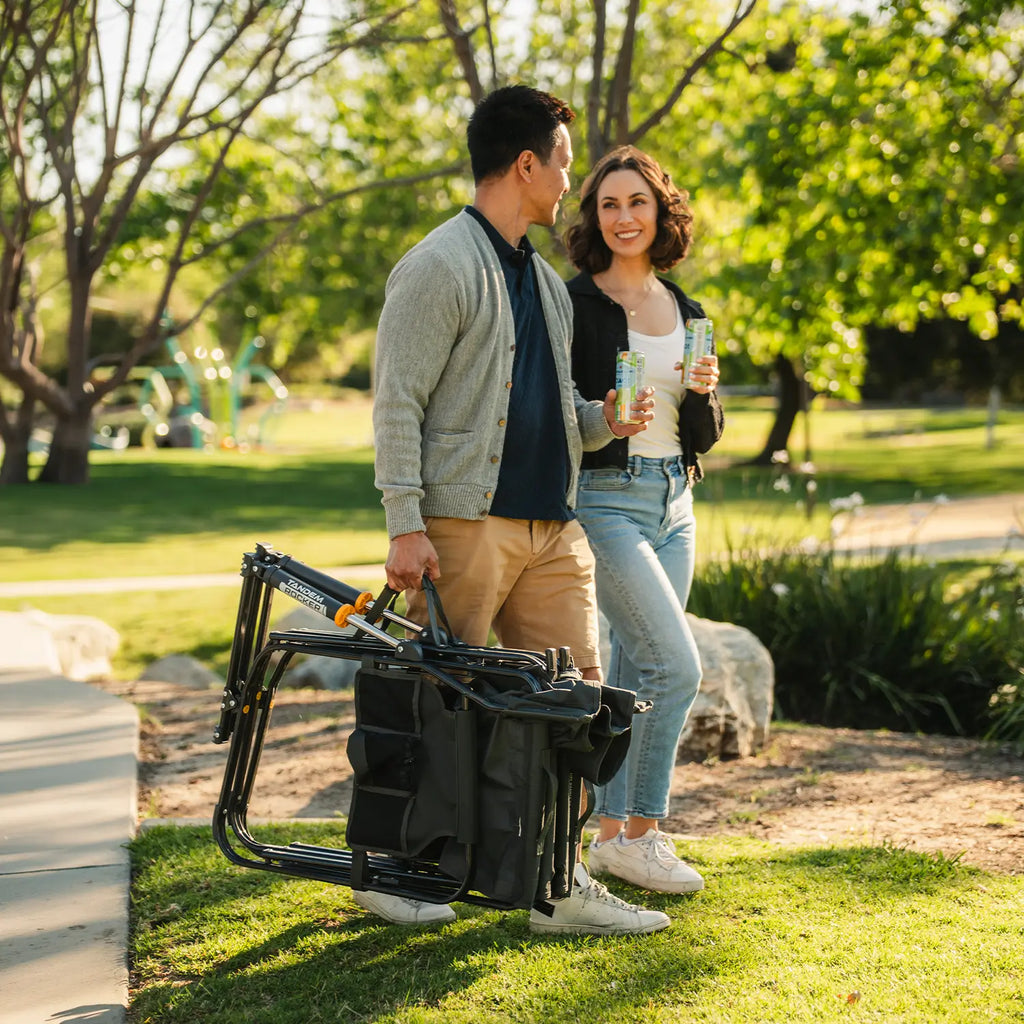 Luxury Camp Tandem Rocker - Choice 227 - Heavy-Duty Kickback Rocker with Beverage Holder Detail