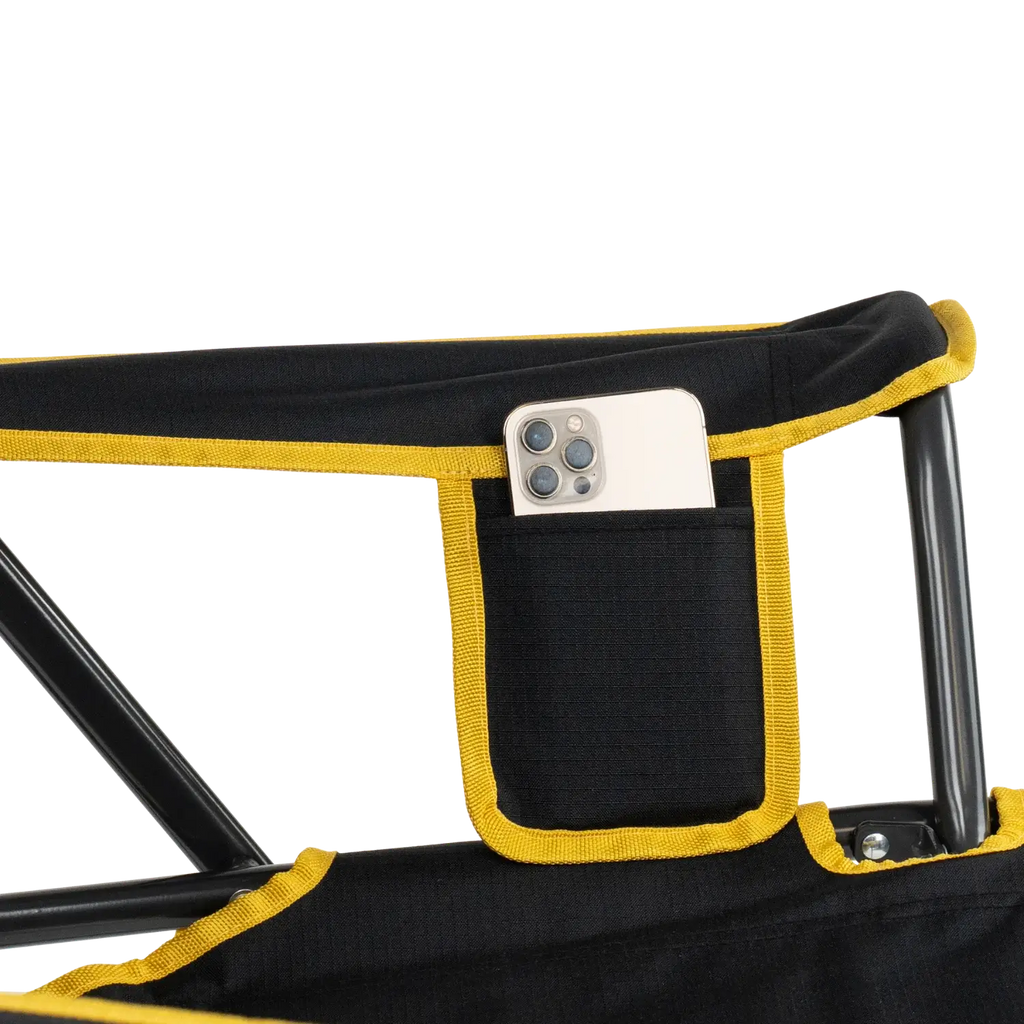 Heavy-Duty Freestyle College Comfort Pro Rocker - Iowa Hawkeyes - Choice 249 - Heavy-Duty Kickback Rocker with Beverage Holder Detail