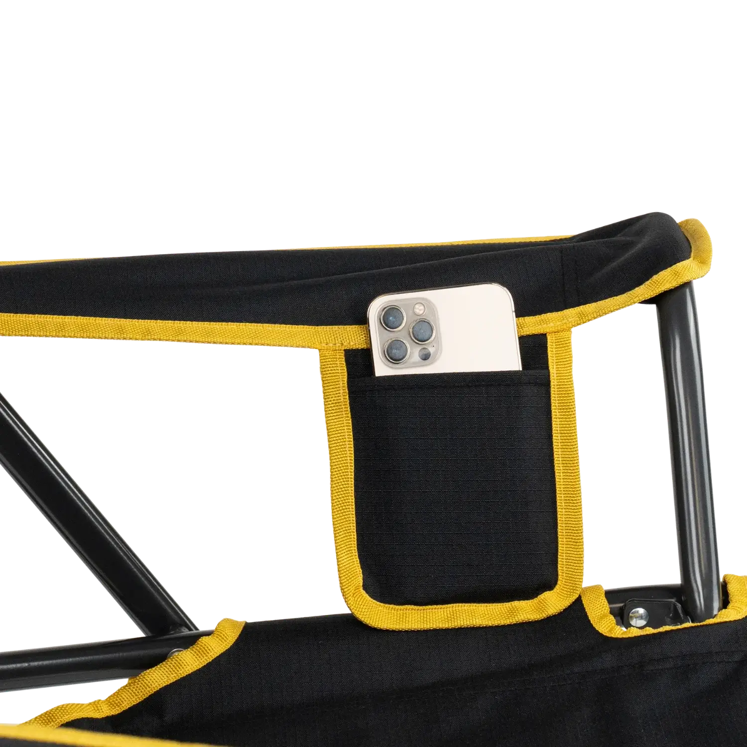 Heavy-Duty Freestyle College Comfort Pro Rocker - Iowa Hawkeyes - Choice 249 - Heavy-Duty Kickback Rocker with Beverage Holder Detail