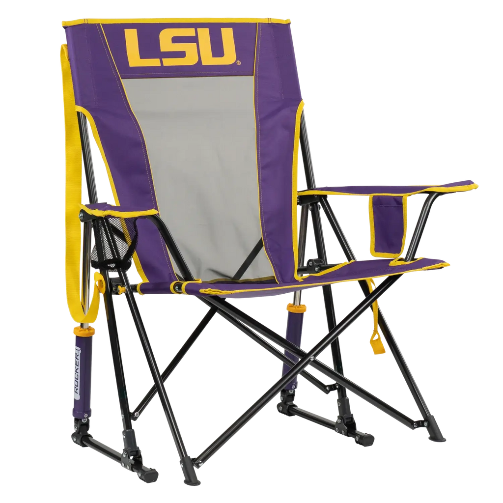 Heavy-Duty Freestyle College Comfort Pro Rocker - LSU Tigers - Choice 880 - Heavy-Duty Kickback Rocker with Beverage Holder - Default Title