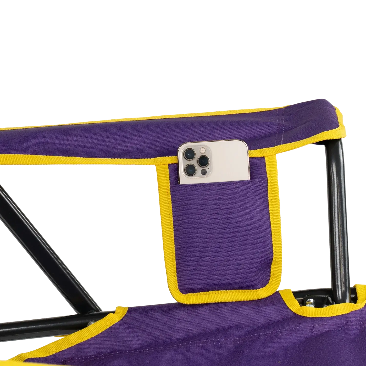 Heavy-Duty Freestyle College Comfort Pro Rocker - LSU Tigers - Choice 880 - Heavy-Duty Kickback Rocker with Beverage Holder Detail