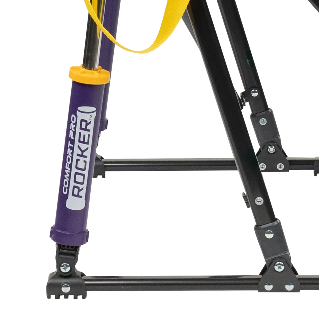 Heavy-Duty Freestyle College Comfort Pro Rocker - LSU Tigers - Choice 880 - Heavy-Duty Kickback Rocker with Beverage Holder Detail