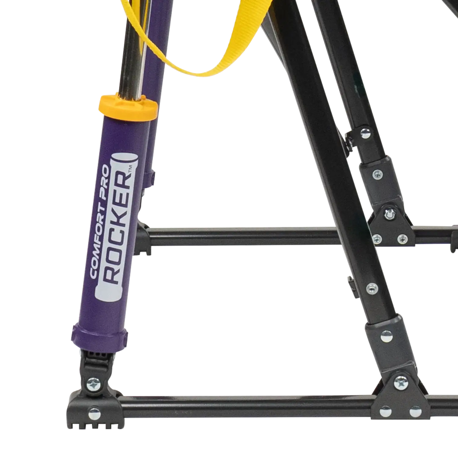 Heavy-Duty Freestyle College Comfort Pro Rocker - LSU Tigers - Choice 880 - Heavy-Duty Kickback Rocker with Beverage Holder Detail