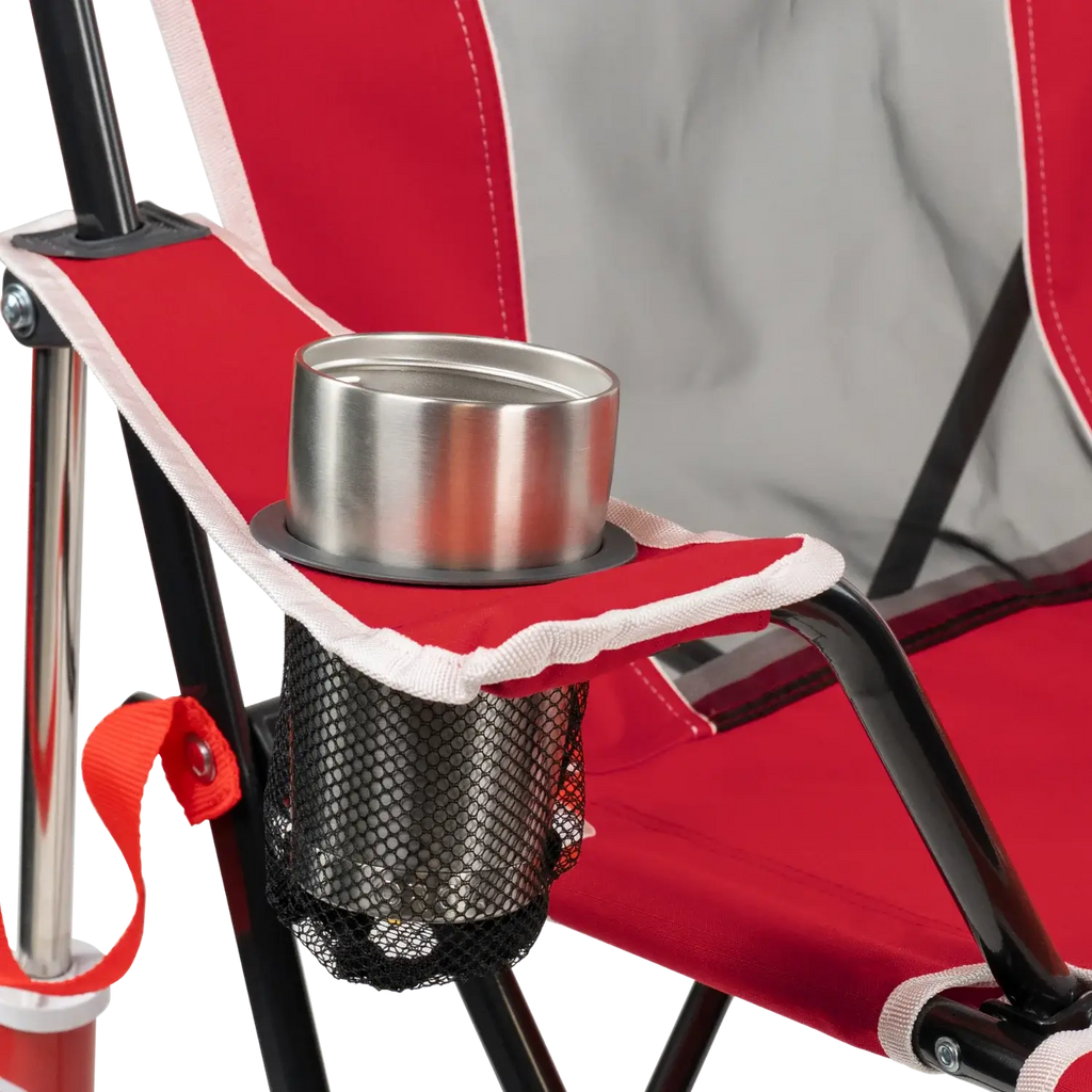 Heavy-Duty Freestyle College Comfort Pro Rocker - Nebraska Cornhuskers - Choice 161 - RoadTrip Rocker Smooth Motion Camp Chair Detail
