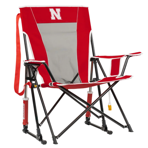 Heavy-Duty Freestyle College Comfort Pro Rocker - Nebraska Cornhuskers - Choice 161 - RoadTrip Rocker Smooth Motion Camp Chair - Default Title