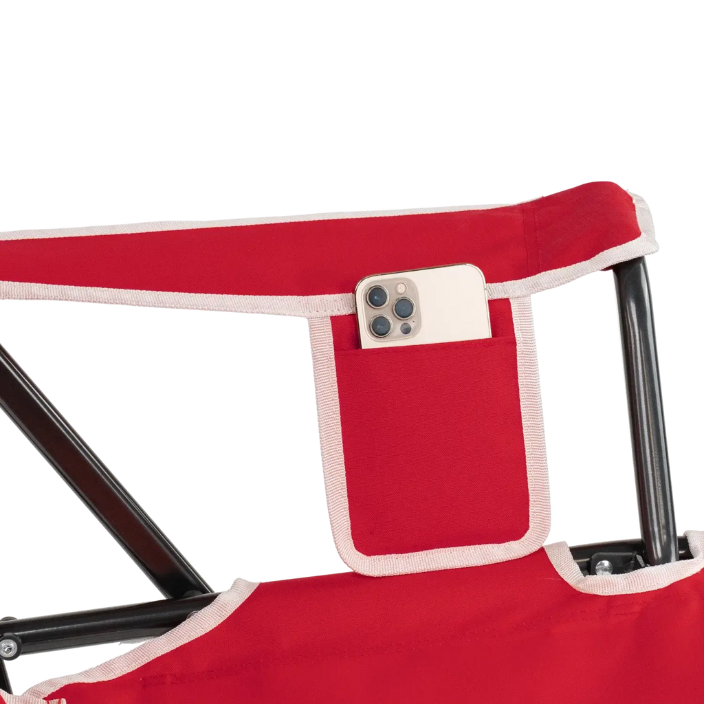 Heavy-Duty Freestyle College Comfort Pro Rocker - Nebraska Cornhuskers - Choice 161 - RoadTrip Rocker Smooth Motion Camp Chair Detail