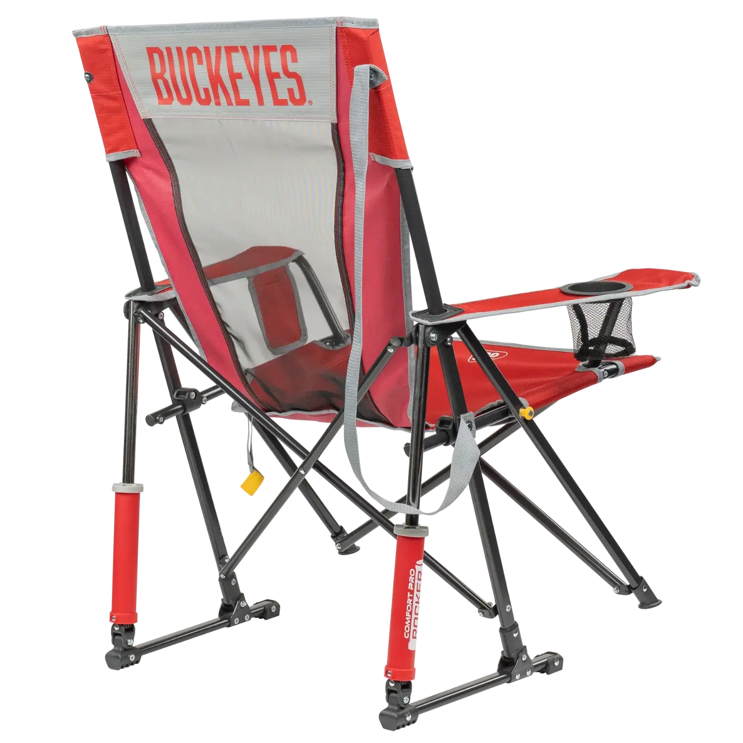 Heavy-Duty Freestyle College Comfort Pro Rocker - Ohio State Buckeyes - Choice 676 - Freestyle Rocker Portable Outdoor Folding Chair Detail