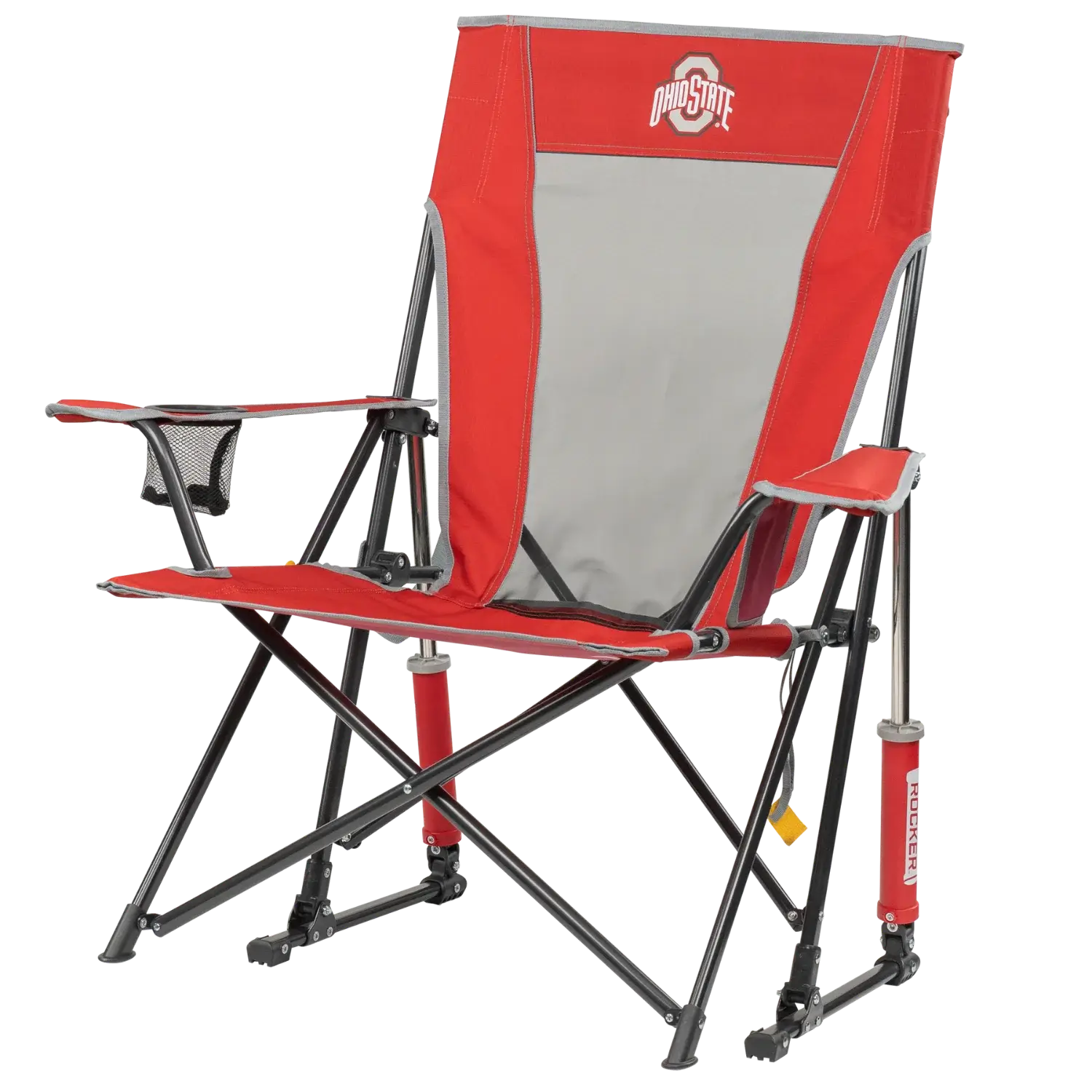 Heavy-Duty Freestyle College Comfort Pro Rocker - Ohio State Buckeyes - Choice 676 - Freestyle Rocker Portable Outdoor Folding Chair Detail