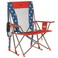 Heavy-Duty Freestyle Comfort Pro Rocker - USA Anniversary Deluxe - Choice 424 - Patented Spring-Action Rocking Chair for Camping - Default Title