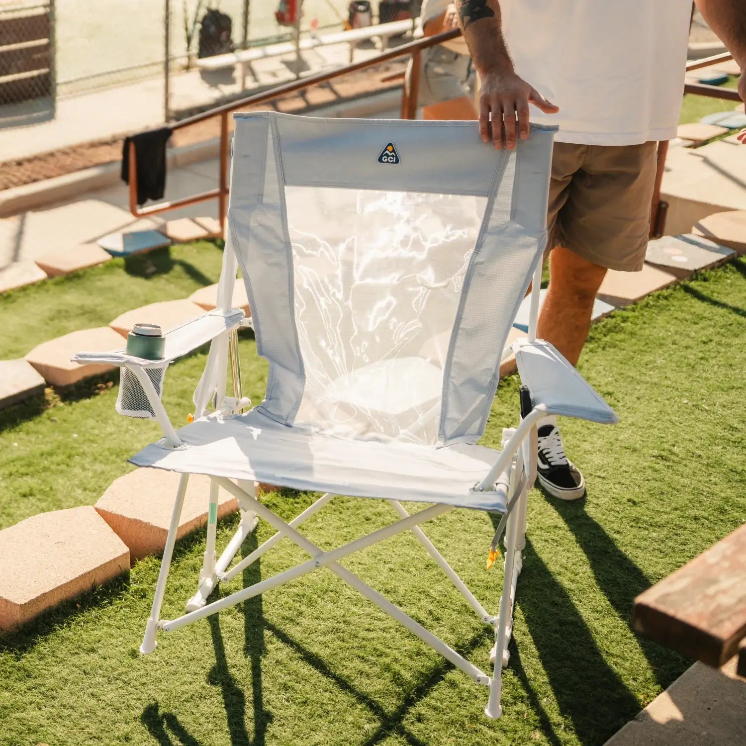 Luxury Camp Comfort Pro Rocker XL - Choice 107 - RoadTrip Rocker Smooth Motion Camp Chair Detail