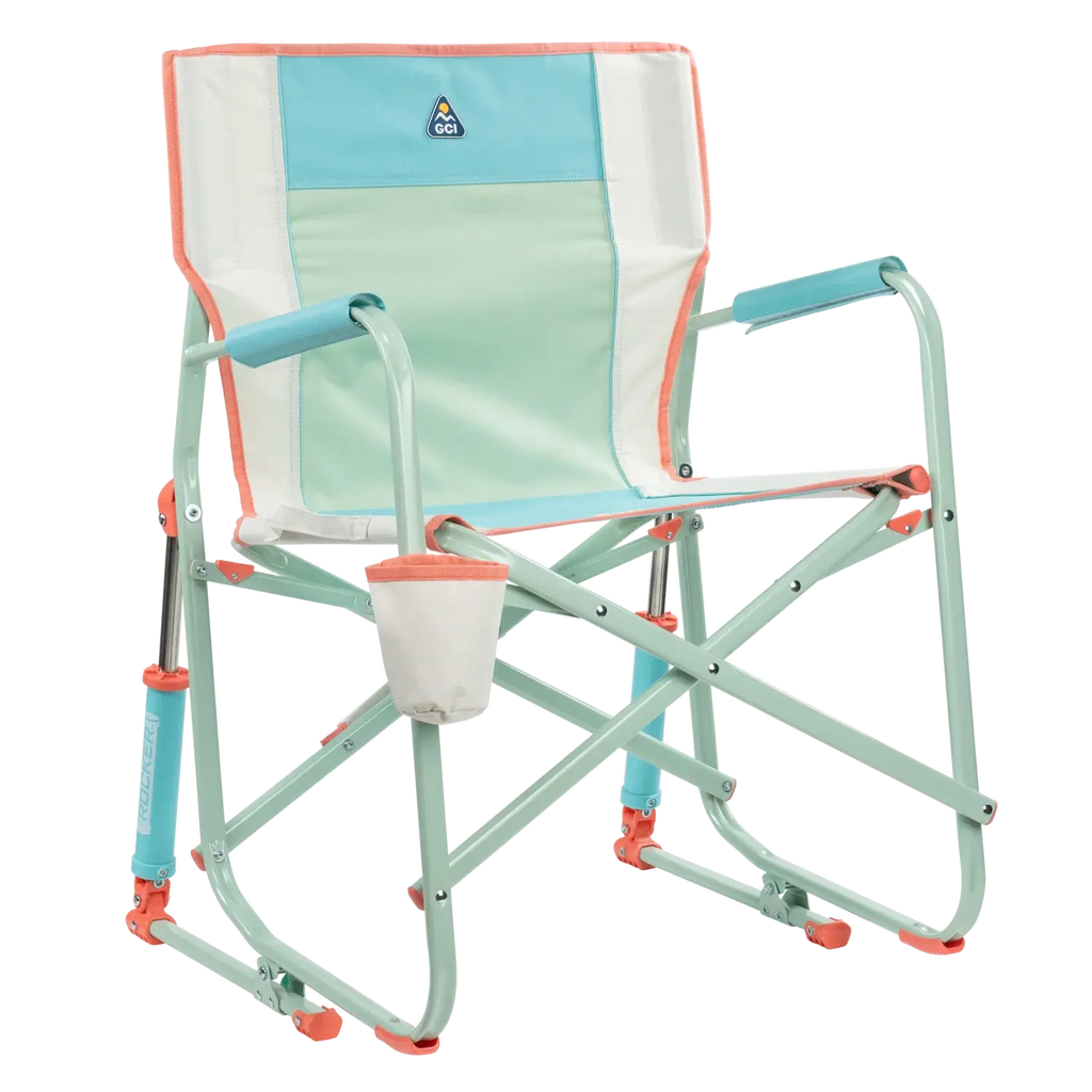 Heavy-Duty Freestyle Freestyle Rocker - Choice 711 - Heavy-Duty Kickback Rocker with Beverage Holder - Ivory