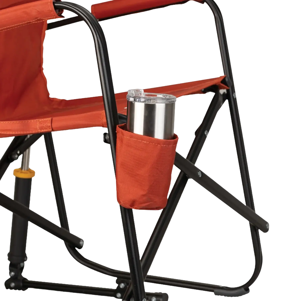 Heavy-Duty Freestyle Freestyle Rocker - Pumpkin Spice - Choice 373 - Patented Spring-Action Rocking Chair for Camping Detail