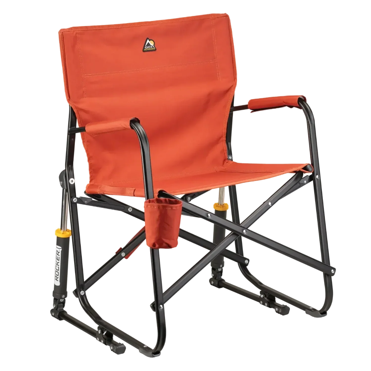 Heavy-Duty Freestyle Freestyle Rocker - Pumpkin Spice - Choice 373 - Patented Spring-Action Rocking Chair for Camping - Pumpkin Spice