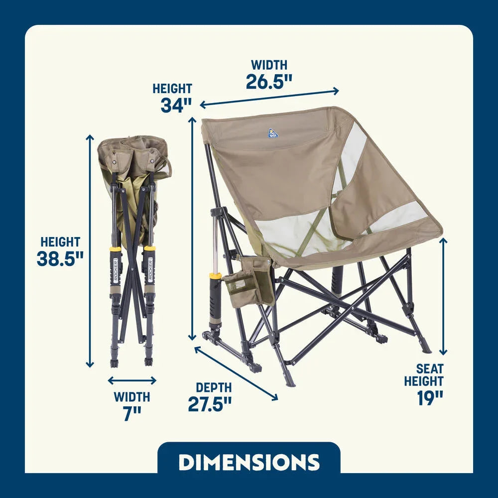 Smooth Motion Pod Rocker Elite - Choice 832 - Freestyle Rocker Portable Outdoor Folding Chair Detail