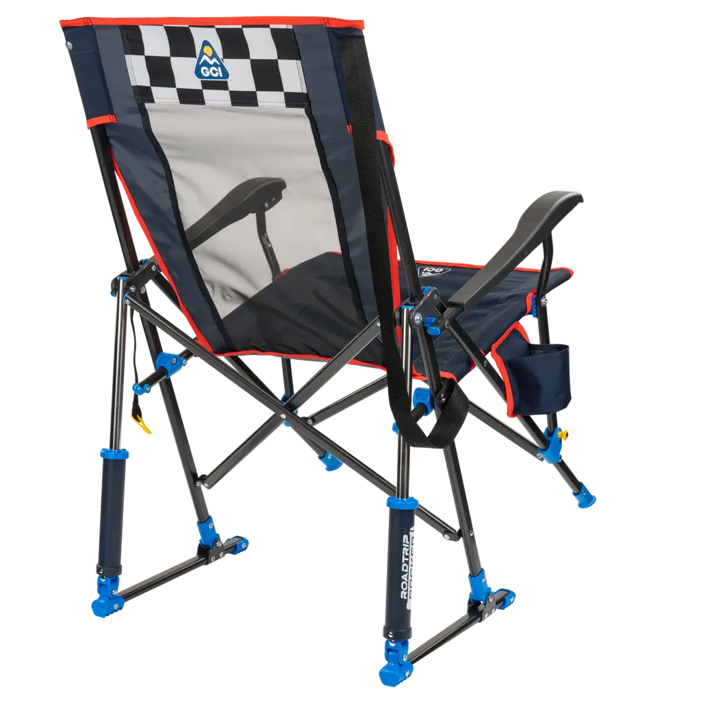 Premium All-Weather RoadTrip Rocker - NASCAR For Him - Choice 453 - Patented Spring-Action Rocking Chair for Camping Detail