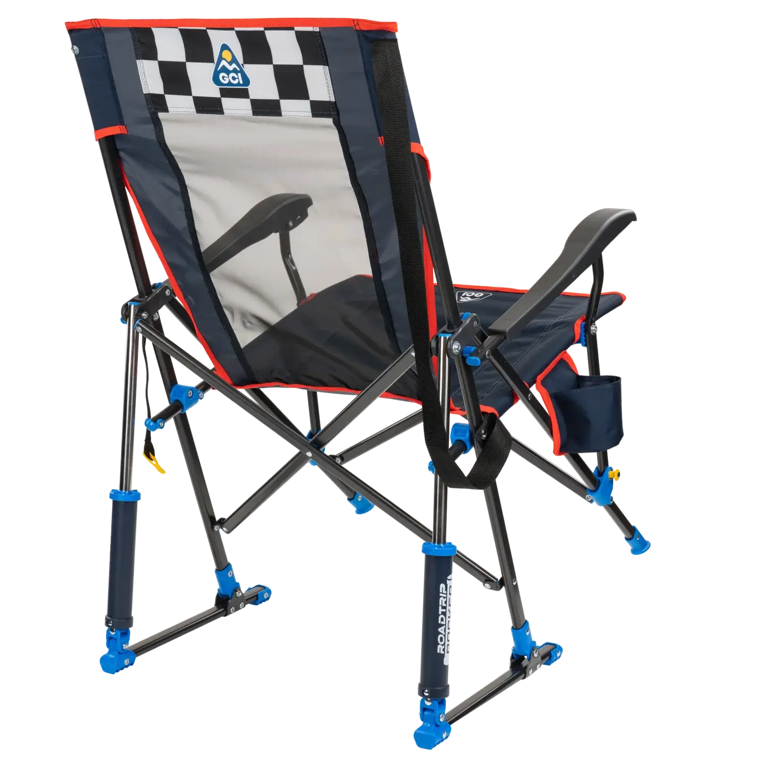 Premium All-Weather RoadTrip Rocker - NASCAR For Him - Choice 453 - Patented Spring-Action Rocking Chair for Camping Detail