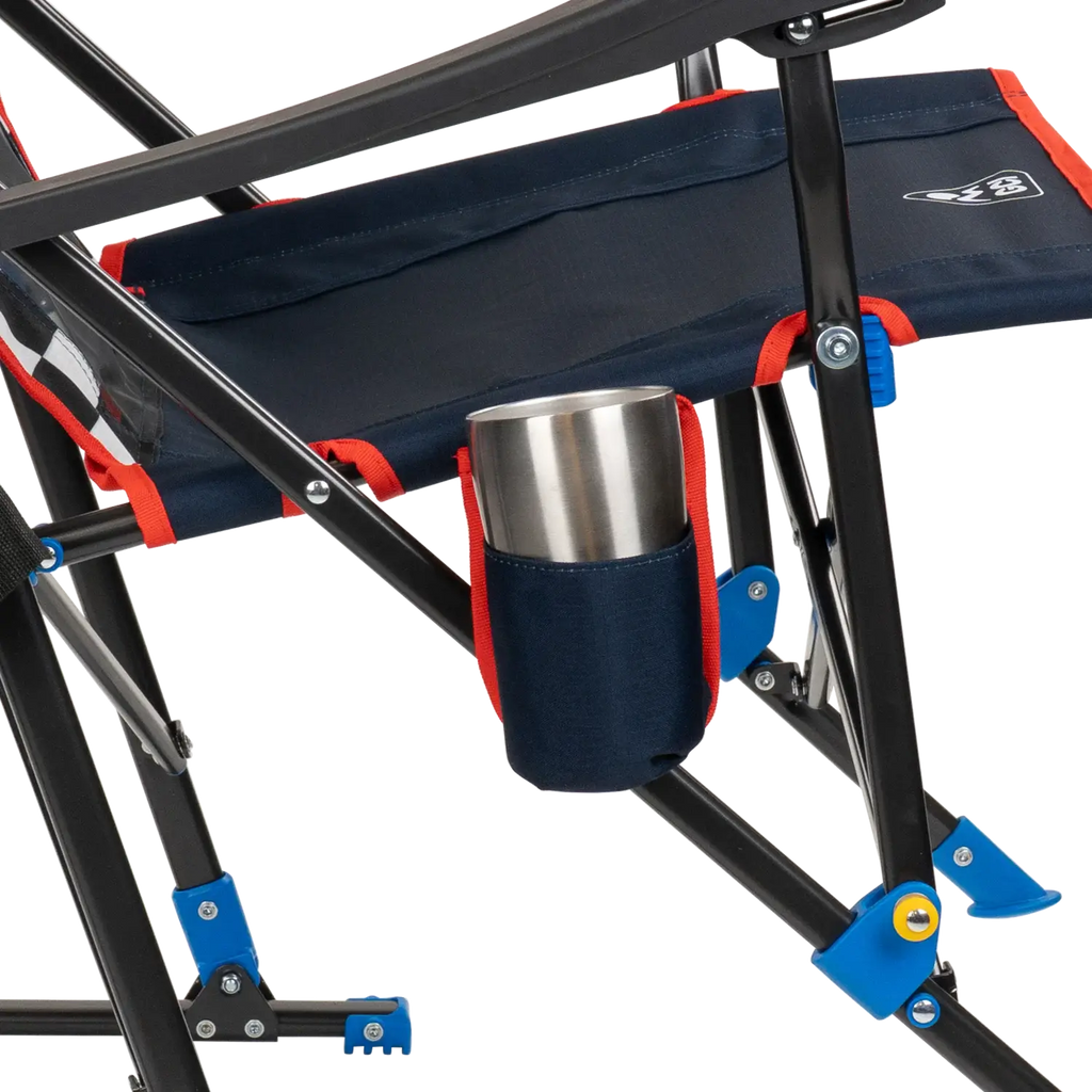 Premium All-Weather RoadTrip Rocker - NASCAR For Him - Choice 453 - Patented Spring-Action Rocking Chair for Camping Detail