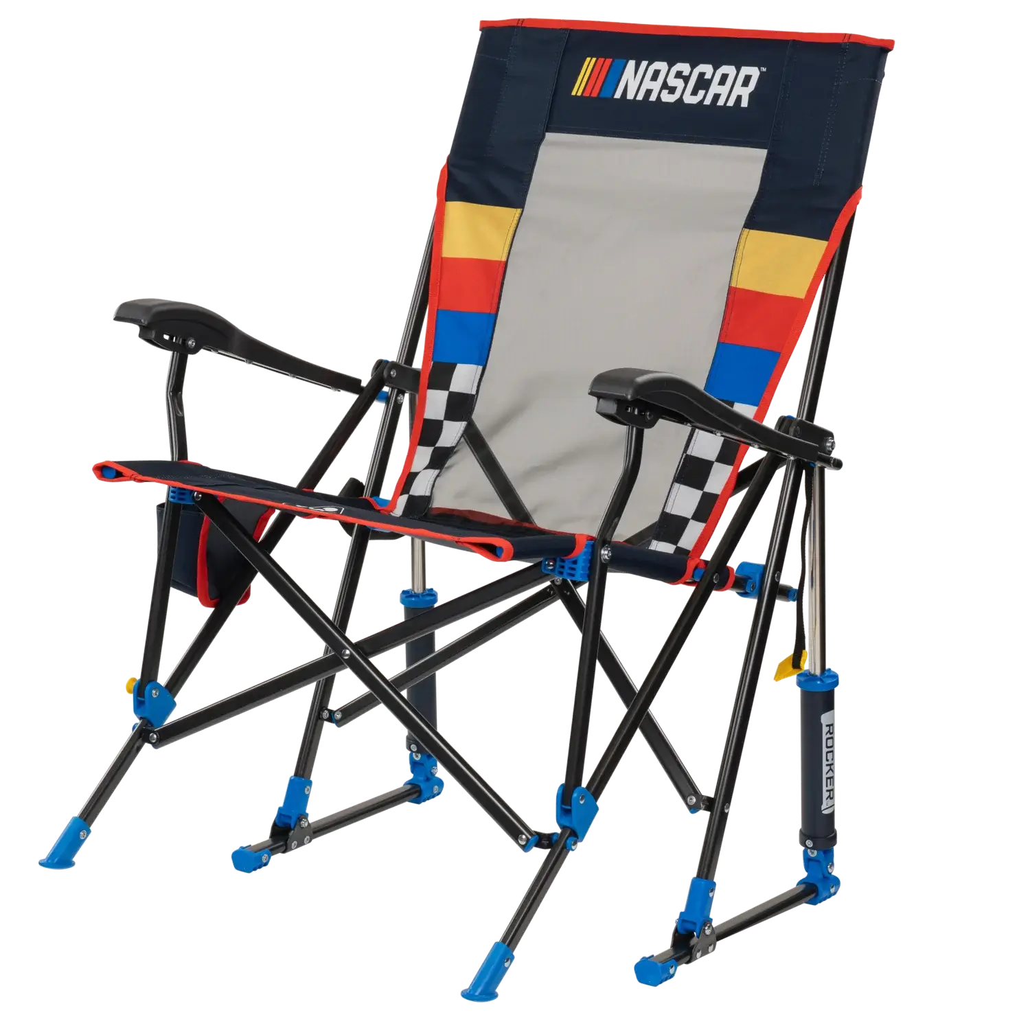 Premium All-Weather RoadTrip Rocker - NASCAR For Him - Choice 453 - Patented Spring-Action Rocking Chair for Camping Detail