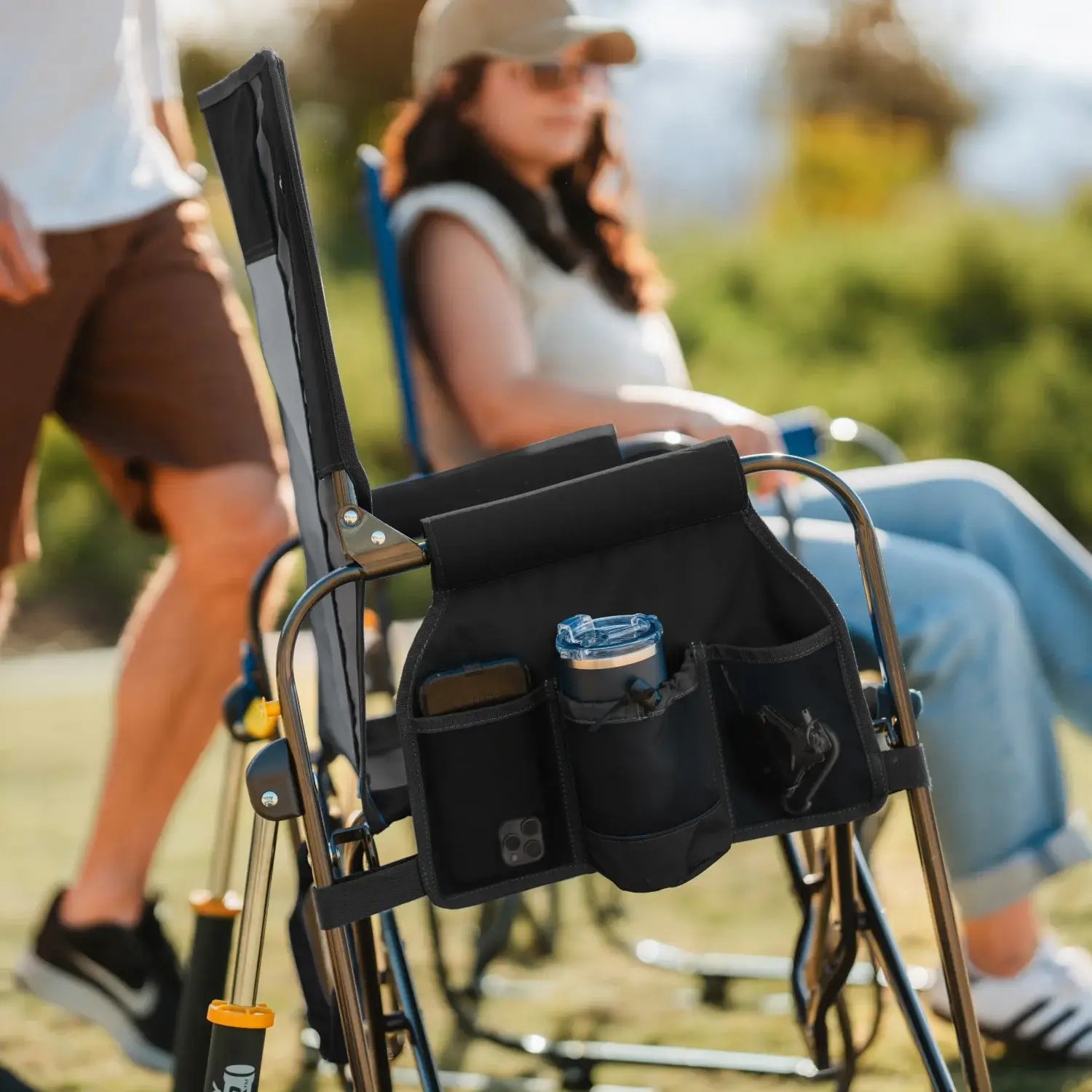 Premium All-Weather Stowaway Rocker - Choice 794 - Freestyle Rocker Portable Outdoor Folding Chair Detail