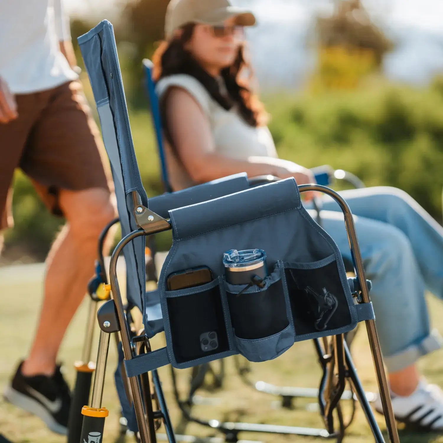 Premium All-Weather Stowaway Rocker - Choice 794 - Freestyle Rocker Portable Outdoor Folding Chair Detail