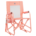 Premium All-Weather Stowaway Rocker - Choice 794 - Freestyle Rocker Portable Outdoor Folding Chair - Coral Mosaic