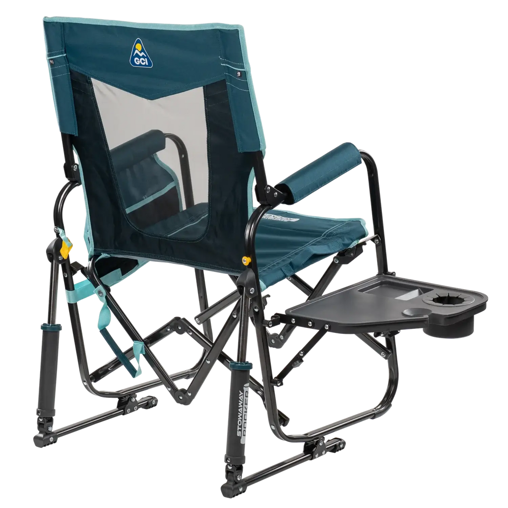 Luxury Camp Stowaway Rocker with Side Table - Choice 253 - Freestyle Rocker Portable Outdoor Folding Chair Detail