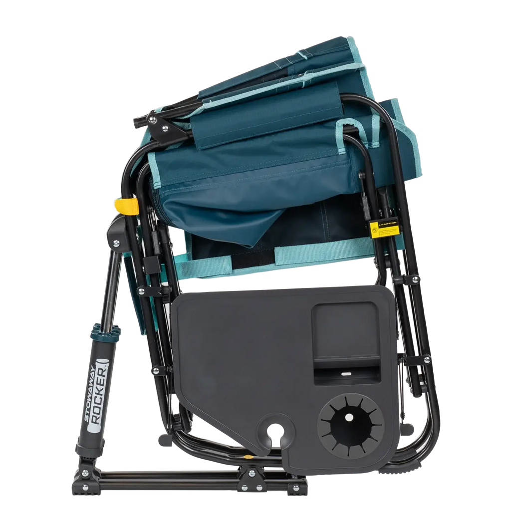 Luxury Camp Stowaway Rocker with Side Table - Choice 253 - Freestyle Rocker Portable Outdoor Folding Chair Detail