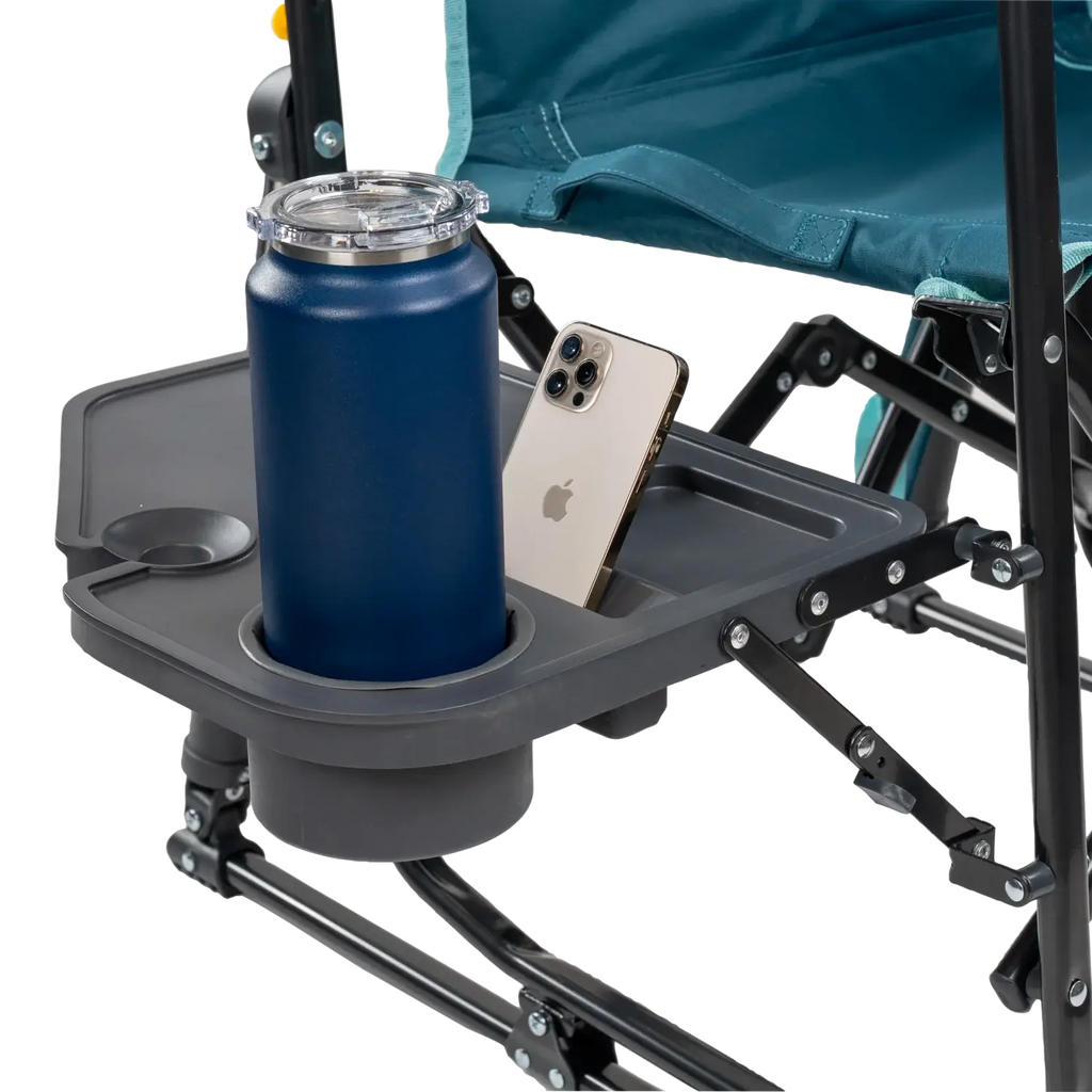 Luxury Camp Stowaway Rocker with Side Table - Choice 253 - Freestyle Rocker Portable Outdoor Folding Chair Detail