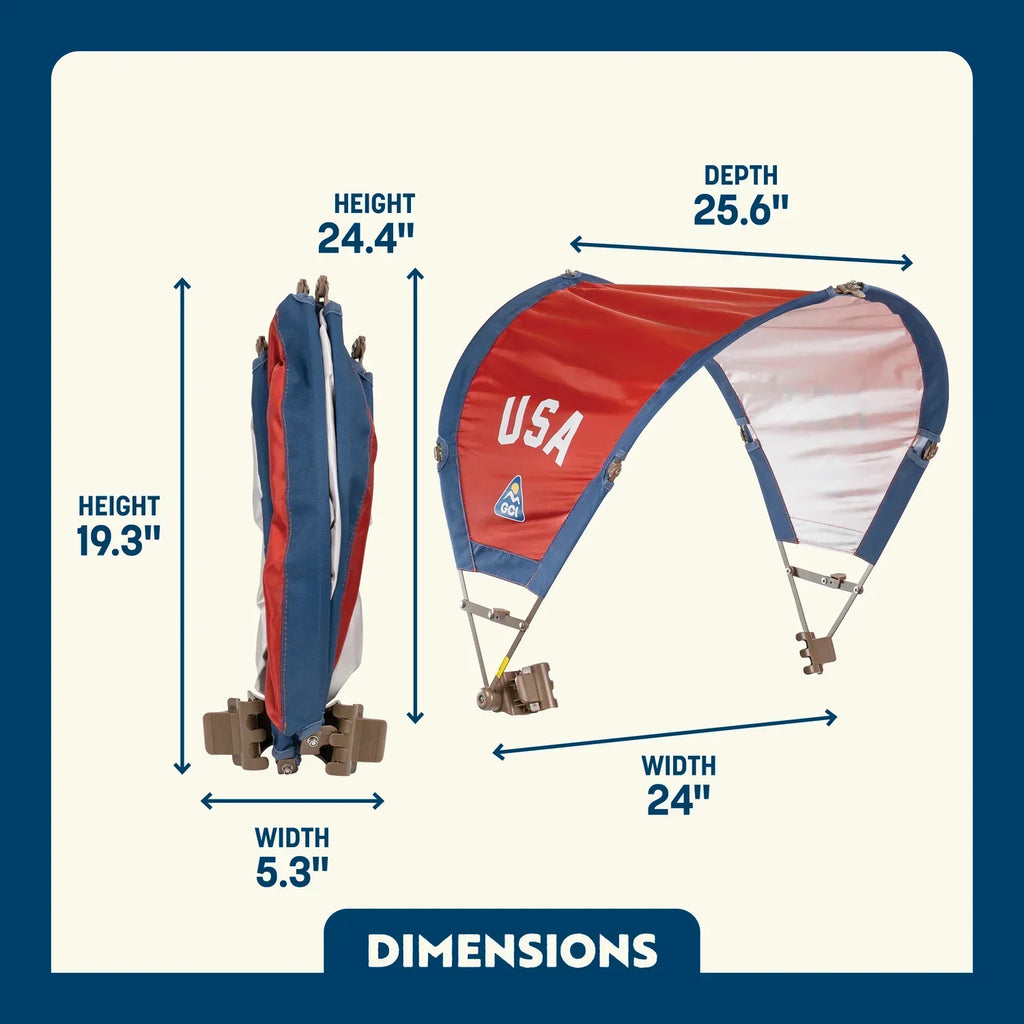 Instant Pop-Up SunShade Accessory - USA Anniversary Deluxe - Choice 917 - Portable Beach Canopy with Adjustable Shade Angle Detail
