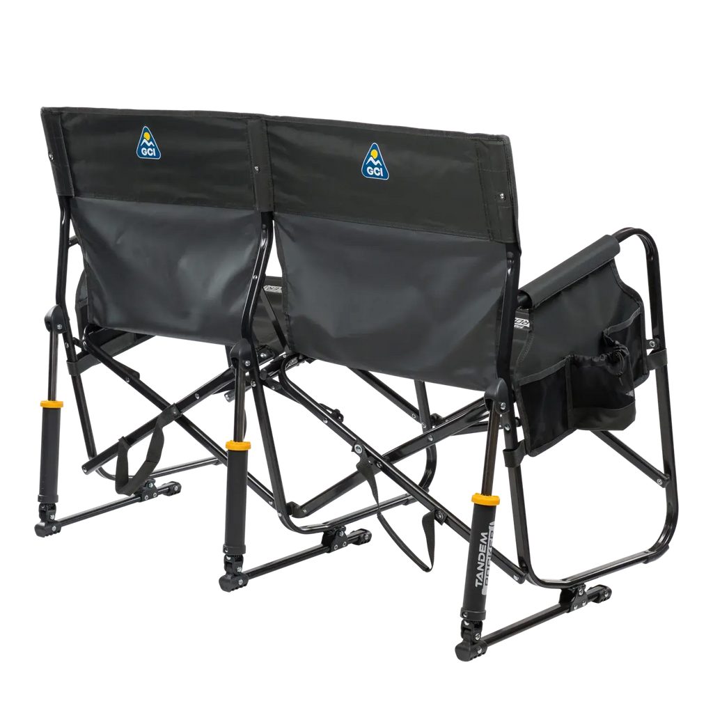 Luxury Camp Tandem Rocker - Choice 227 - Heavy-Duty Kickback Rocker with Beverage Holder Detail